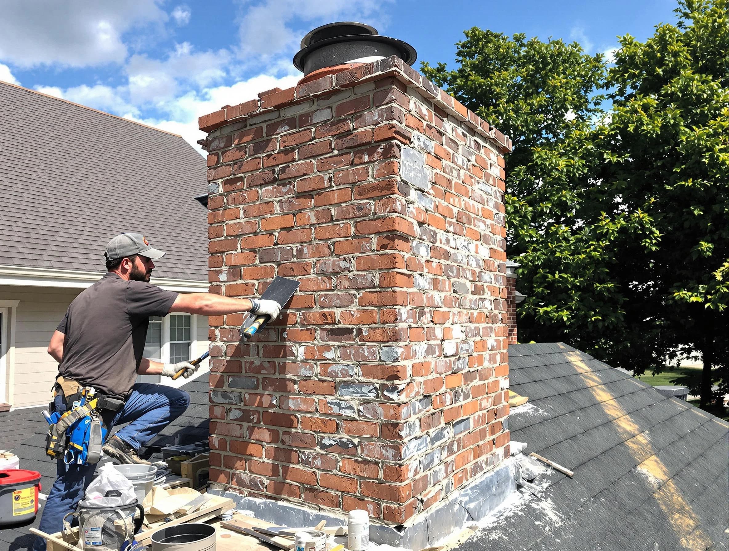 Completed chimney rebuild by Federal Heights Chimney Sweep in Federal Heights, CO